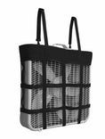 Load image into Gallery viewer, Gatsby Nylon Box Fan Holder for the Stable in black nylon with strap grid securing a box fan
