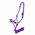 Bild in Galerie-Betrachter laden, Tabelo Draft Rope Halter with Lead by StateLineTack, purple rope.