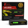 Load image into Gallery viewer, Vivarium Electronics VE-200 proportional thermostat with black housing and green LCD display, shown with box