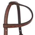 Charger l'image dans la visionneuse de la galerie, WD Tack Medium Oil Rope Tooled Headstall Brown 5/8 Inch Single Ear by Mayatex