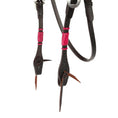 Gallery viewerに画像を読み込む, WD Tack Hot Pink Adjustable Rawhide Rope Tooled Browband Headstall by Mayatex