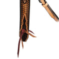 Bild in Galerie-Betrachter laden, WD Tack Ranger Browband Headstall Black Natural Leather Basket Stamp by Mayatex