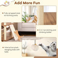 Load image into Gallery viewer, 68-Inch tall cat tree by DirectDeals with 3 padded perches and sisal scratching posts, natural finish