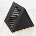 Load image into Gallery viewer, Modern Paws Premium Black Solid Wood Cat House Bed Secure Enclosed Retreat Interior Design by Enjoy The Wood
