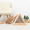 Bild in Galerie-Betrachter laden, Stylish Solid White Wooden Cat House Shelter Secure Home Interior by Enjoy The Wood