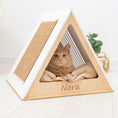 Bild in Galerie-Betrachter laden, Stylish Solid White Wooden Cat House Shelter Secure Home Interior by Enjoy The Wood