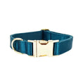Bild in Galerie-Betrachter laden, Luxe Blue Green Satin Dog Harness And Leash Set No Pull Custom Matching Pet Walking Gear Style by DDPaws