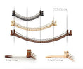 Bild in Galerie-Betrachter laden, Cat Wall Bridge and Shelf Set by Catastrophic Creations; five-piece cat perches in black, beige, and brown.