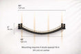 Bild in Galerie-Betrachter laden, Cat Bridge for Wall by Catastrophic Creations; curved black cat perch with gold lattice rope and mounting blocks.
