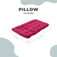Load image into Gallery viewer, Enjoy The Wood Burgundy Cat Sleeping Pillow Wall Mounted Support by Enjoy The Wood