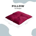 Charger l'image dans la visionneuse de la galerie, Enjoy The Wood Burgundy Velvet Cat Cushion Pillow For Hexagon Shelves Or Standalone Floor Window Pet Nesting Bed by Enjoy The Wood