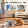 Bild in Galerie-Betrachter laden, Stainless steel cat water fountain, 246 Oz/7L, with filters and ultra-quiet pump, for cats, dogs and multi-pet homes