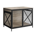 Load image into Gallery viewer, DWANTON Dog Crate Furniture 25" L Three-Door Wooden Dog Kennel Indoor Connectable Expansion Wooden Dog Crate Table for Small/Medium/Large Dog Dog House Dog Cage Large Greige - from For Animals, With Love