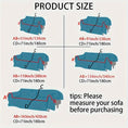 Load image into Gallery viewer, Extra Large Sofa Cover by topspet; stretchable furniture protector showing five size options with AB and CD measurements.