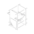 Bild in Galerie-Betrachter laden, The Overlook Bamboo Cat Condo by Catastrophic Creations - assembly diagram with panels and rods