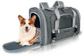 Bild in Galerie-Betrachter laden, Mr. Peanut's Monterey Series airline-compliant horizontal backpack pet carrier, grey fabric with mesh window
