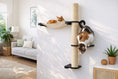 Bild in Galerie-Betrachter laden, The Crow's Nest wall cat condo by Catastrophic Creations with hammock and sisal post; two cats perched.