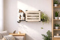 Bild in Galerie-Betrachter laden, Deluxe Cat Cubby Bed by Catastrophic Creations, beige fabric wall-mounted cat condo.