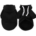 Charger l'image dans la visionneuse de la galerie, SOCKPET Spring Hoodie for Small & Medium Dogs, black dog hoodie with white drawstrings