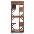 Bild in Galerie-Betrachter laden, Large 2-Tier Outdoor Cat Enclosure on lockable wheels, solid fir with predator-proof wire mesh