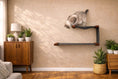 Load image into Gallery viewer, The Double Decker Cat Hanging Bed Set, gray metal frame with wood accents, two-tier wall perch