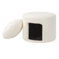 Bild in Galerie-Betrachter laden, Beige pet-friendly ottoman with removable pet cushion and hidden pet nook