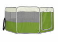 Load image into Gallery viewer, My Pet Chicken Hen Pen Deluxe Pop-Up Chick Brooder, green and cream three-panel baby chick habitat with mesh sides