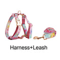 Bild in Galerie-Betrachter laden, Premium Dreamy Rainbow Print Set Complete Three Piece Dog Harness Collar Leash Collection by DDPaws