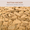 Load image into Gallery viewer, Cozy Elevated Cat Bed by Doba in brown handwoven rattan wicker