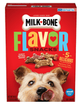 Charger l'image dans la visionneuse de la galerie, Milk-Bone Flavor Snacks bone-shaped dog treats for small dogs in bright red packaging