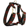Load image into Gallery viewer, Red Tartan Christmas No Pull Dog Harness Set With Leash Personalized by DDPaws