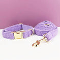 Load image into Gallery viewer, Teddy Purple Personalized No Pull Dog Harness Set With Matching Leash by DDPaws