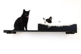 Gallery viewerに画像を読み込む, The Cat Nest Bed on a black wall-mounted cat shelf; two cats lounge, one black and one tuxedo.