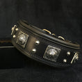 Load image into Gallery viewer, The all Black "Eros" collar 2.5 inch wide - Pet Collars & Harnesses from Bestia Dog Gear