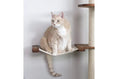 Load image into Gallery viewer, The Expedition Cat Jungle Gym Wall System Cat Condo by Catastrophic Creations; beige fabric hammock on wood supports.