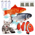 Carica l'immagine nel visualizzatore della galleria, Stevvex Interactive Electric Flopping Cat Toy Fish Plush Mouse Set by Stevvex