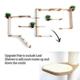 Charger l'image dans la visionneuse de la galerie, The Gardens Modern Cat Tree with Plants cat condo by Catastrophic Creations, wooden shelves and sisal post