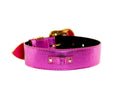 Gallery viewerに画像を読み込む, FurHaven Pink Foil Leather Pet Set With Swarovski Crystals by Allysa Payne Beverly Hills