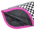 Load image into Gallery viewer, Jeffers Expression 600D Waterproof Ripstop Dog Coat with pink trim and checkered exterior