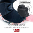 Load image into Gallery viewer, Jeffers Expression No-Turn Bell Boots for Horses, navy nylon pair with pink floral lining