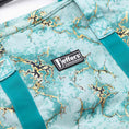 Load image into Gallery viewer, Jeffers Expression Equestrian nylon gear bag, teal marbled pattern with gold accents and logo patch