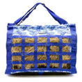 Carica l'immagine nel visualizzatore della galleria, Jeffers Expression Extend-Feed Hay Bag for Horses & Livestock, blue fabric with hay inside