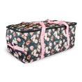 Load image into Gallery viewer, Jeffers Expression Full Hay Bale Tote Bag with navy floral print and pink handles.