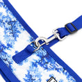 Bild in Galerie-Betrachter laden, Jeffers Expression Horse Fan Bag with blue patterned fabric, blue webbing strap, and silver hardware