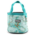 Load image into Gallery viewer, Jeffers Expressions horse grooming tote in turquoise marble pattern with teal handles and front logo