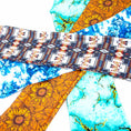 Load image into Gallery viewer, Jeffers Expression Lycra Horse Tail Bag, 24 inches long, multicolor prints with sunflowers and teal marble
