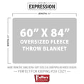 Load image into Gallery viewer, Jeffers Expression oversized fleece throw blanket, 60 x 84 inches, gray fleece with Jeffers Equine logo