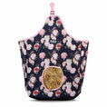 Bild in Galerie-Betrachter laden, Jeffers Expression Top Loading Hay Bag, navy floral with pink trim, 600 Denier fabric.