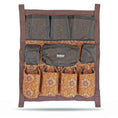 Load image into Gallery viewer, Jeffers Expression Trailer Door Horse Grooming Caddy with sunflower-pattern fabric and multiple zip pockets