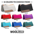 Bild in Galerie-Betrachter laden, Jeffers WoolLuxe 100% Wool saddle pad set of 8 in cream, black, red, pink, purple, turquoise, blue, emerald